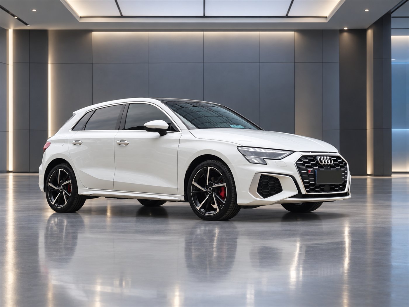 Белый Audi A3 Sportback, профессиональный внешний вид